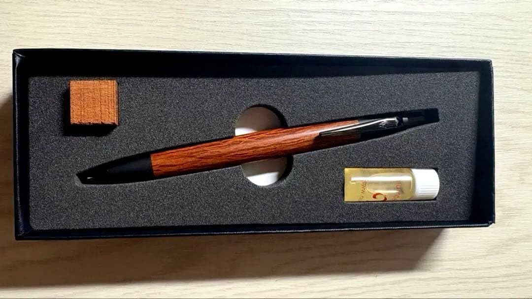 野原工芸 シャーペン シーオーク ネオブラック 木軸