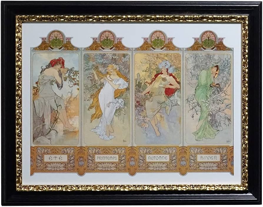 アルフォンス・ミュシャ「(Autumn)秋」額装 アルフォンス・ミュシャ