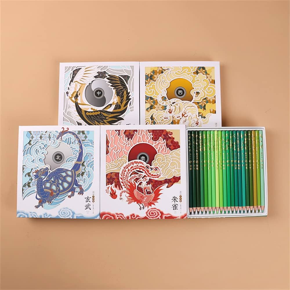 Amazon | フェニックス色鉛筆100本セット、オリエンタルスタイルの