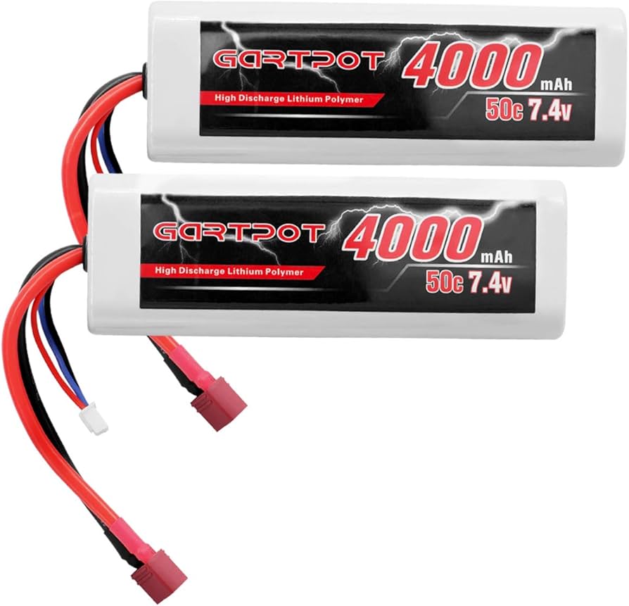 Amazon | GARTPOT 7.4V 4000mAh 50C 2S RC リポバッテリーハードケース