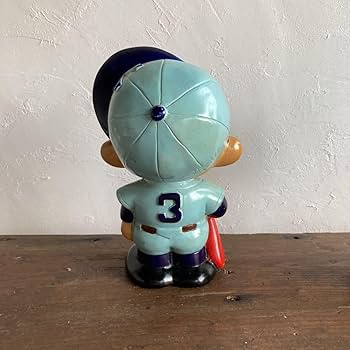 Amazon.co.jp: 三井銀行 貯金箱 ソフビ人形 ホームラン坊や 野球 昭和