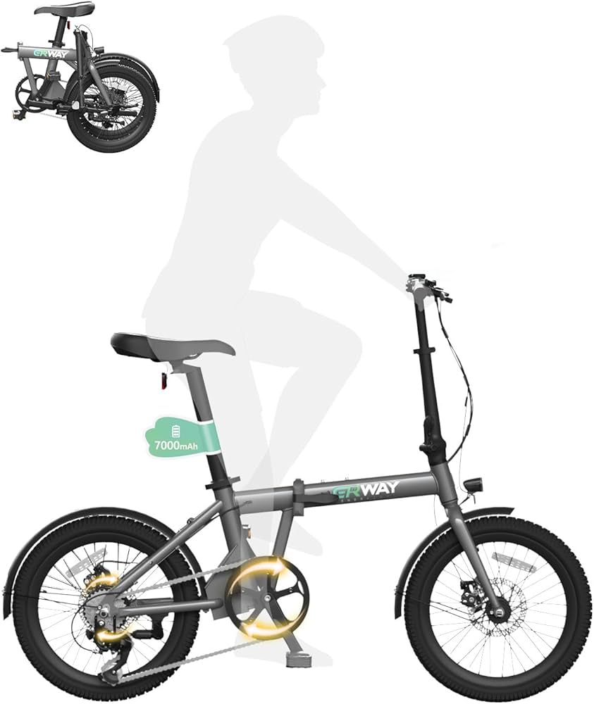 Amazon | ERWAY 電動自転車 折りたたみ 電動アシスト自転車 A01 型式