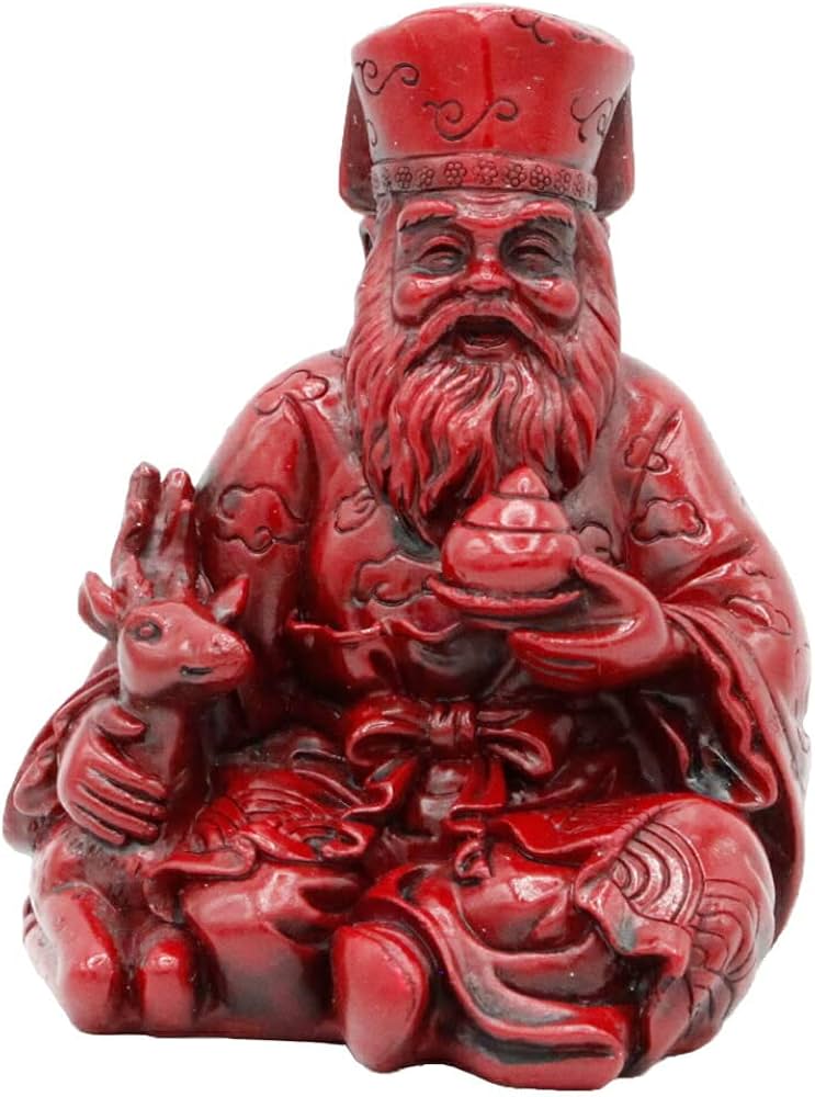 Amazon.co.jp: 寿老人像 金運 上昇願い好運呼び込む 寿山石 寿老人様