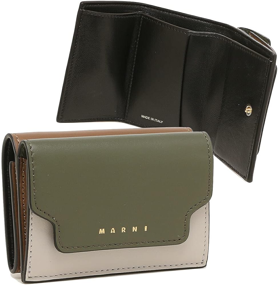 Amazon | [マルニ]三つ折り財布 トランク トリフォールドウォレット