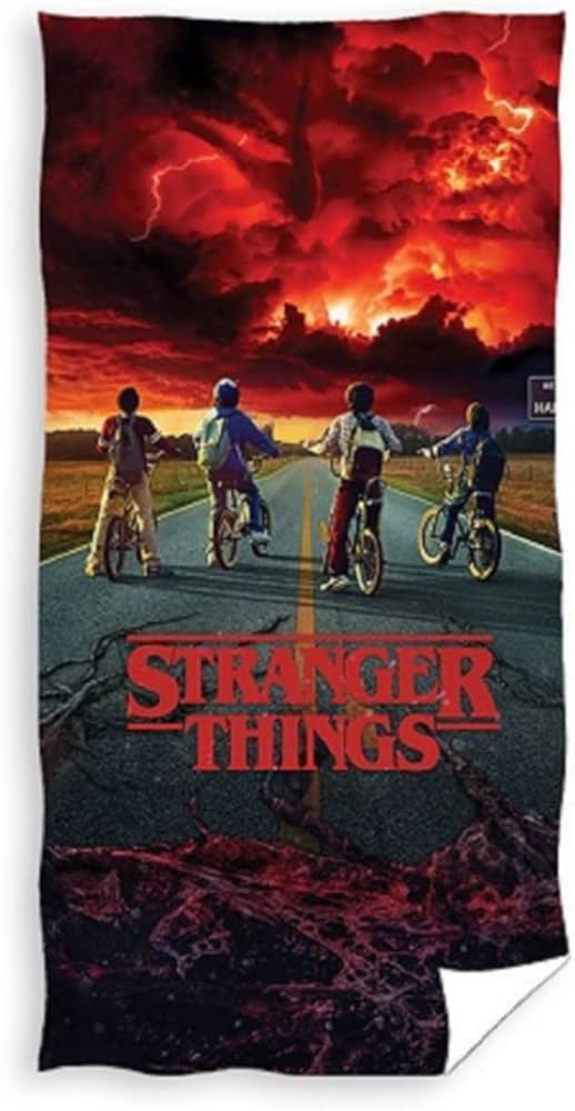 Amazon｜Stranger Things Welcome to Hawkins ビーチバスタオル 70 x