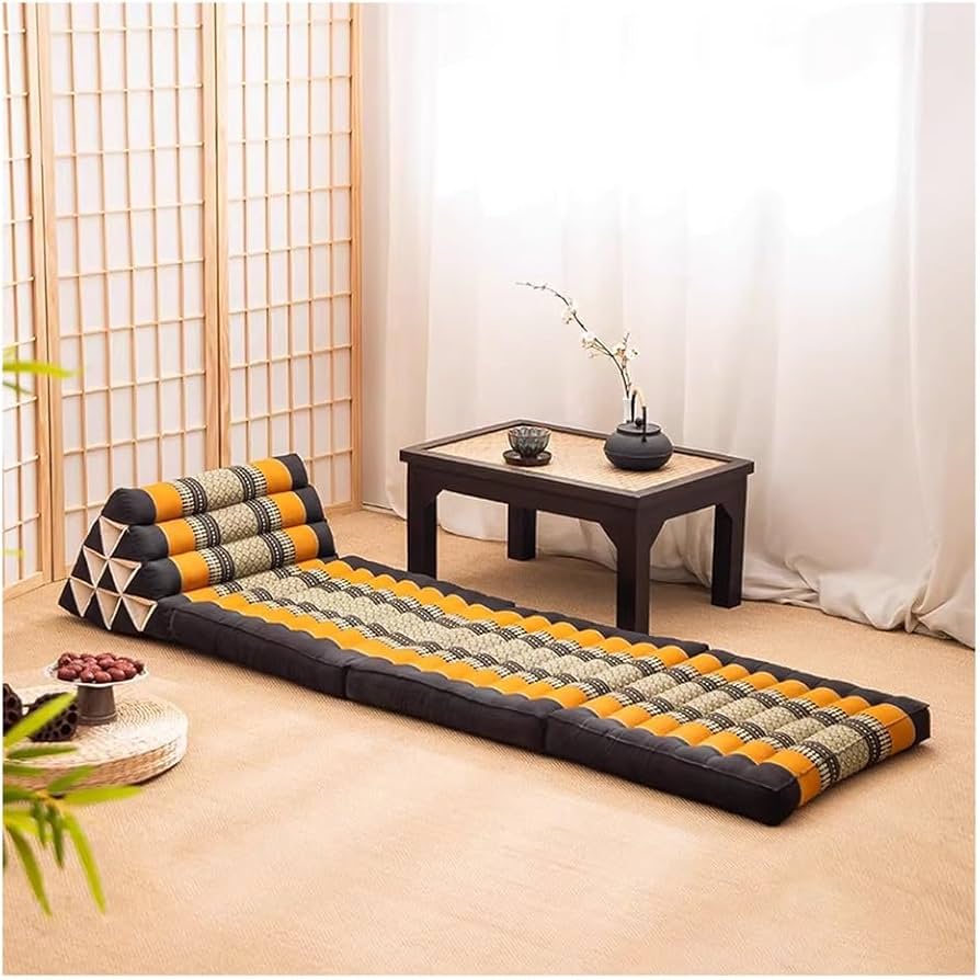 Amazon｜タイの三角マット、 三つ折りタイクッション 背もたれ付き