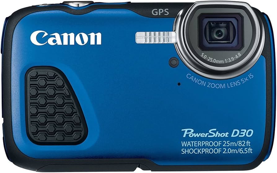 Amazon.com : Canon PowerShot D30 Waterproof Digital Camera, Blue