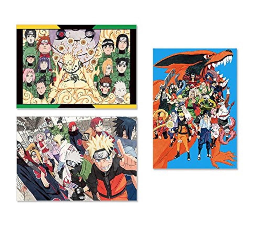 NARUTO展 ナルト展 複製原稿 クリアポスター 3点セット NARUTO展
