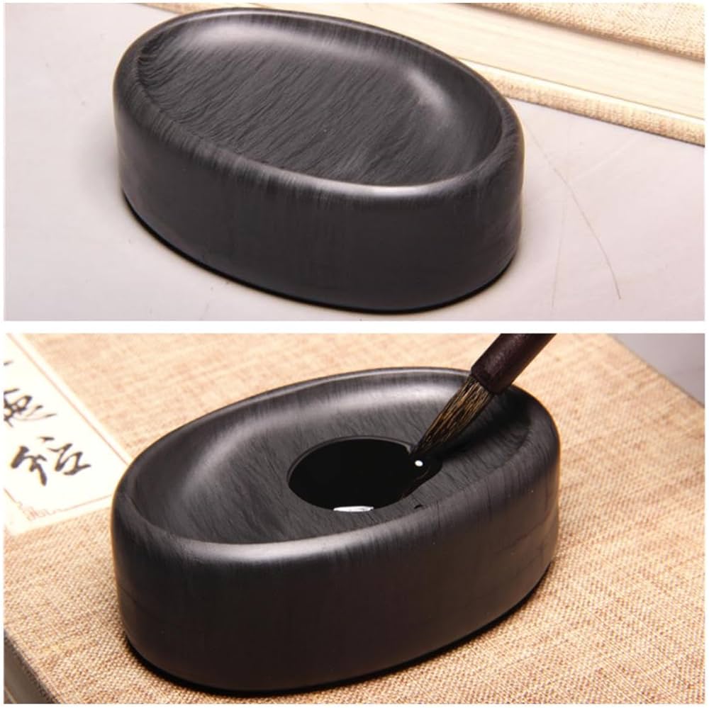 Amazon | Grkoo 硯 歙州硯 墨池 天然原石 すずり 硯石 文房四宝 書道