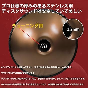 ハンドパン 56センチ 10音 DマイナーA＝440Hz 音のチューニングが正確