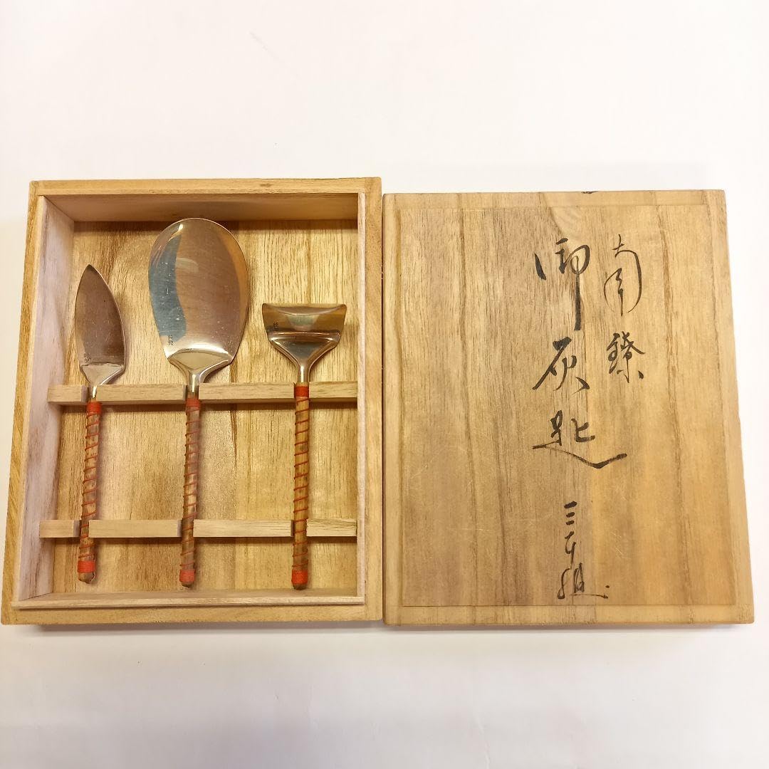 茶道具 金工師 木村清五郎 利休好 鳥頭七宝象嵌入 飾火箸 共箱 共布 美