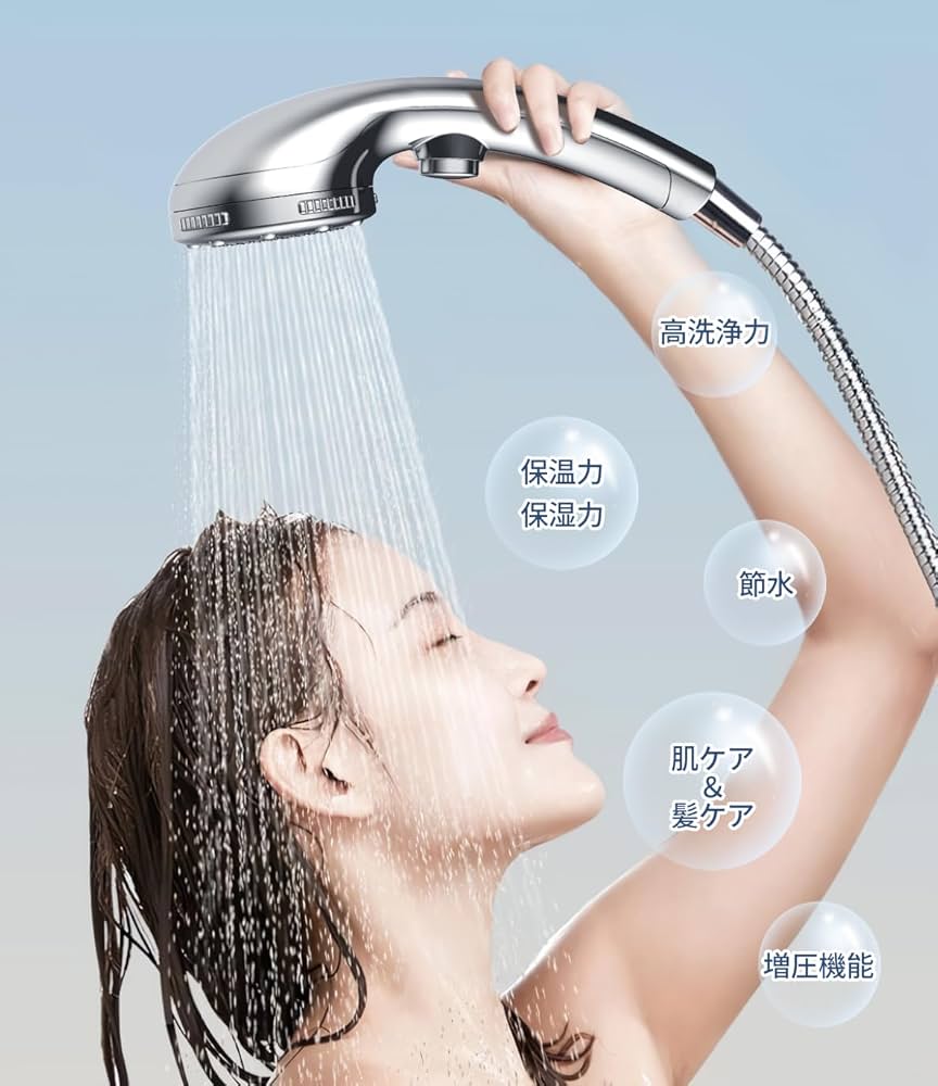 Amazon.co.jp: シャワーヘッド マイクロナノバブル 5段階 水流モード