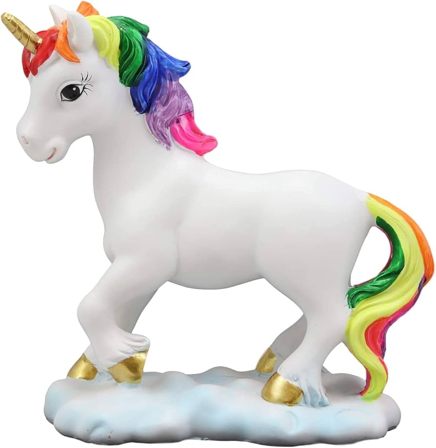 Amazon.co.jp: Ebros 美しい雄大な虹色のたてがみ ユニコーン 雌馬