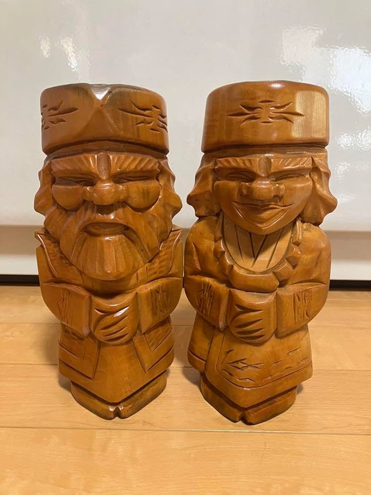 Amazon | ニポポ人形 北海道 アイヌの夫婦 人形 | 人形・ドール | おもちゃ