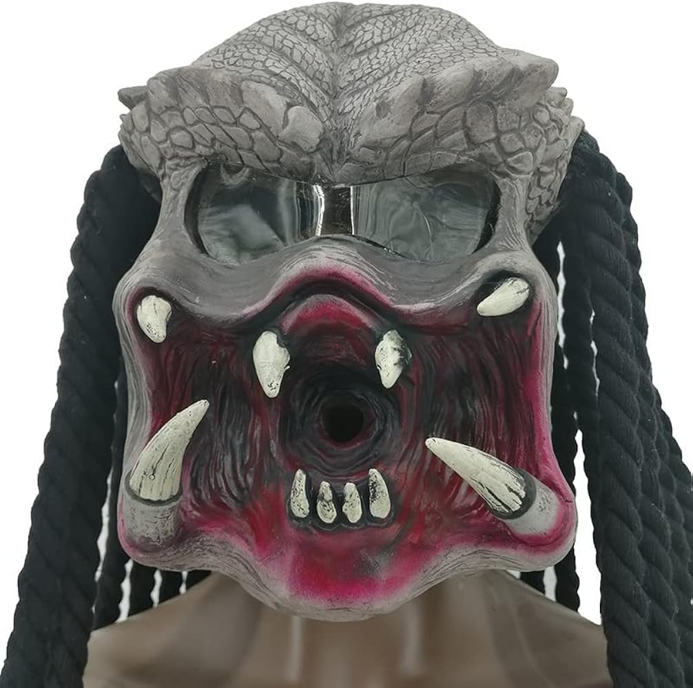 Amazon.co.jp: eLymwoo ハロウィン エイリアン プレデターマスク AVP