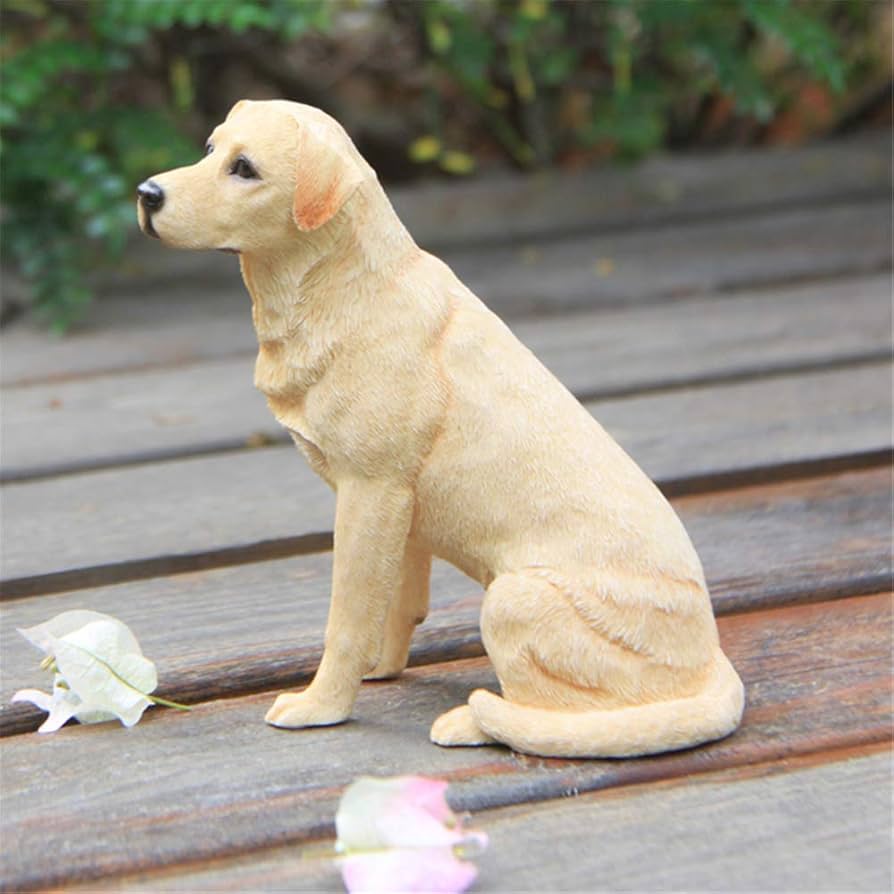 Amazon.co.jp: CJJDP 座っているラブラドールレトリバー 像 彫刻