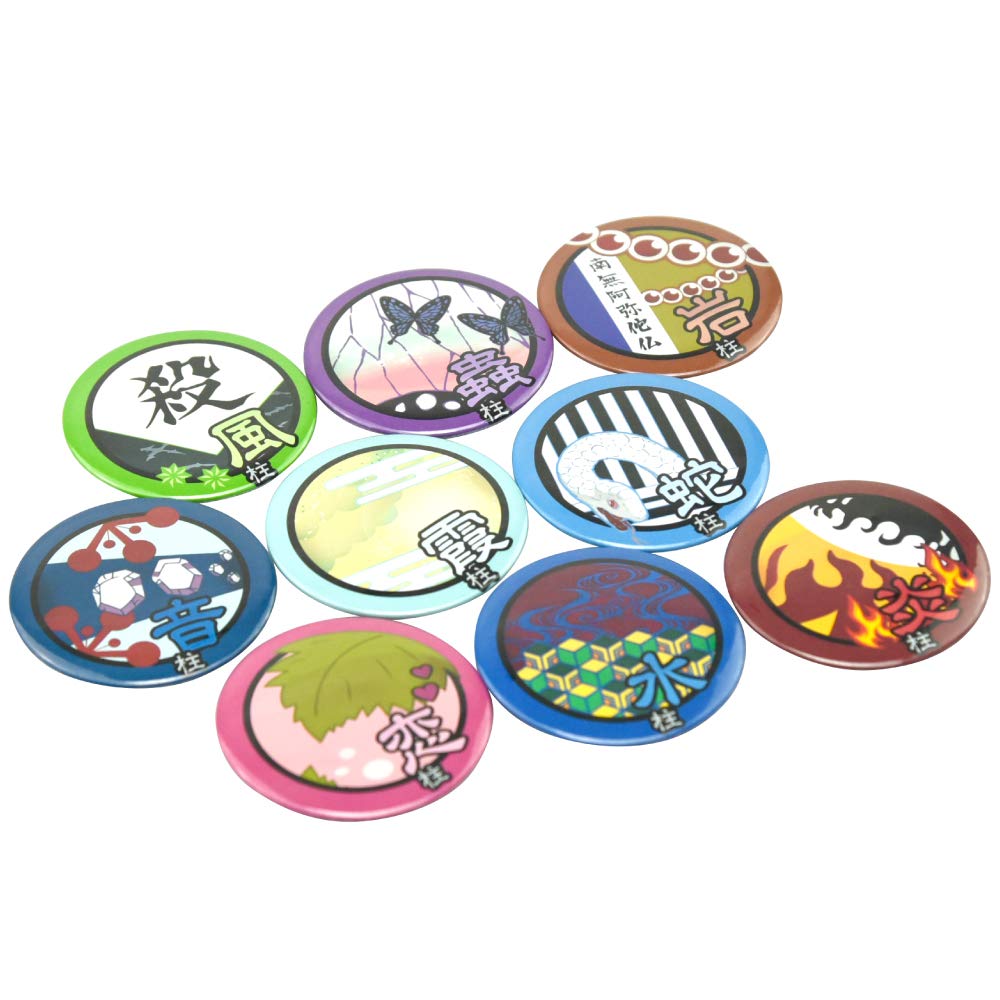 Amazon | 鬼滅の刃 キャラクターモチーフ 缶バッジ 鬼殺隊 柱 9種