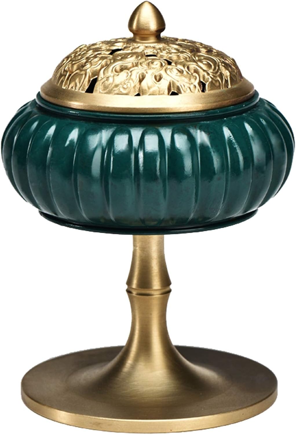 柚子手黄瀬戸香炉（共箱付B） 作家「瀬津義雄」 全然手作り陶器製 香炉