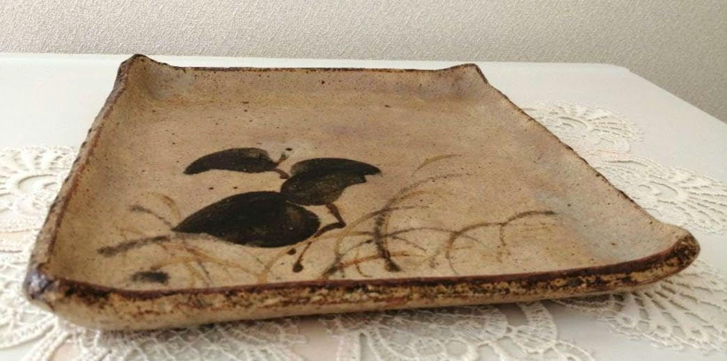 廣永窯(仙鶴窯) 廣永陶苑 色紙八寸皿 角皿 茶道具 菓子皿