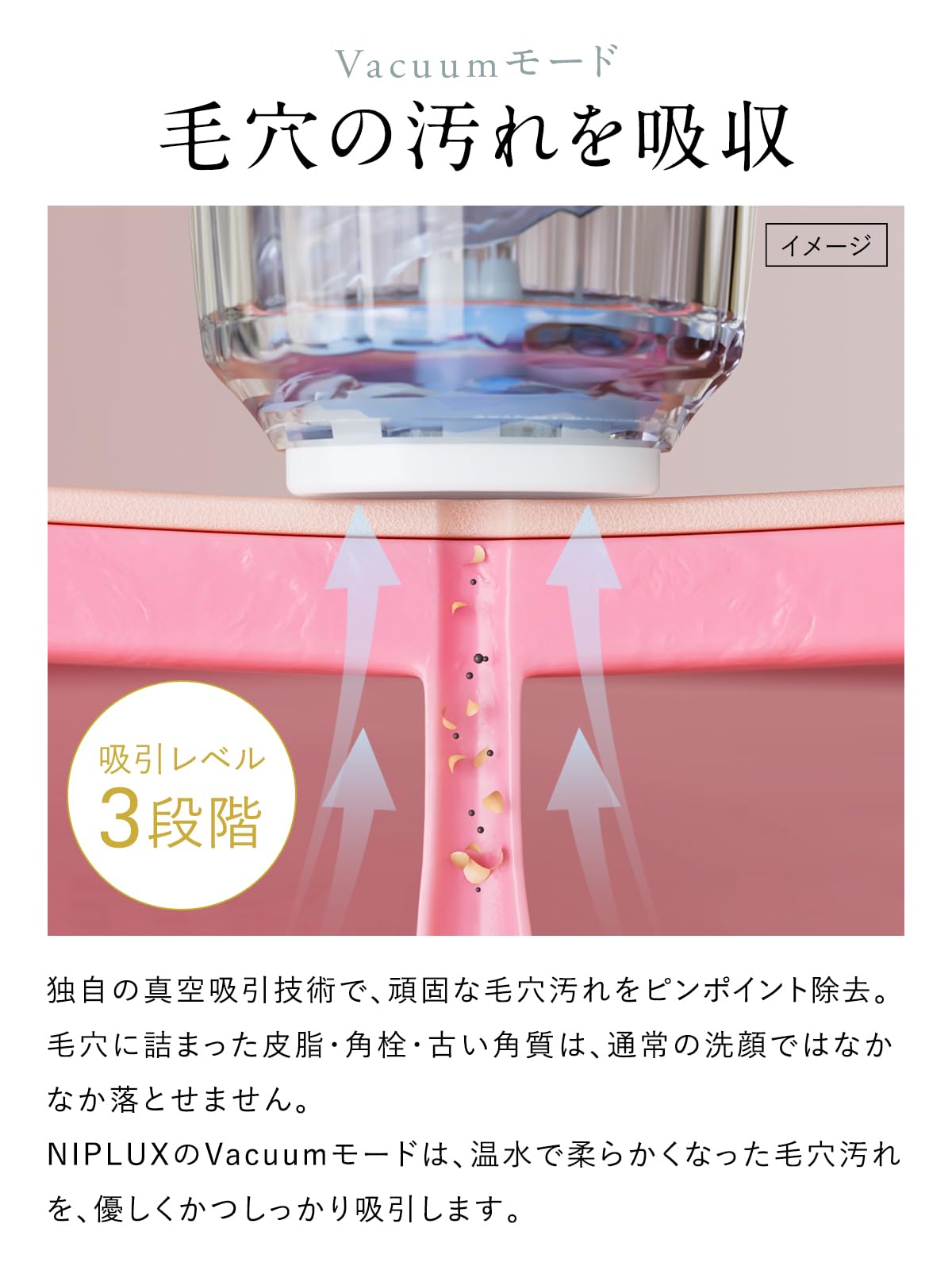 Amazon.co.jp: NIPLUX 毛穴吸引器 1台4役毛穴洗浄 美顔器 水流式 真空