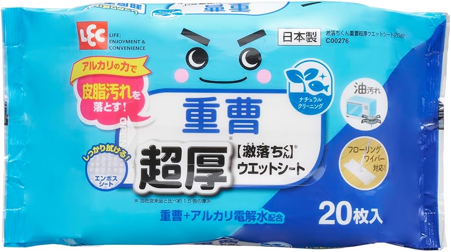Amazon.co.jp: レック(LEC) 重曹の激落ちくん 超厚 ウェットシート 20