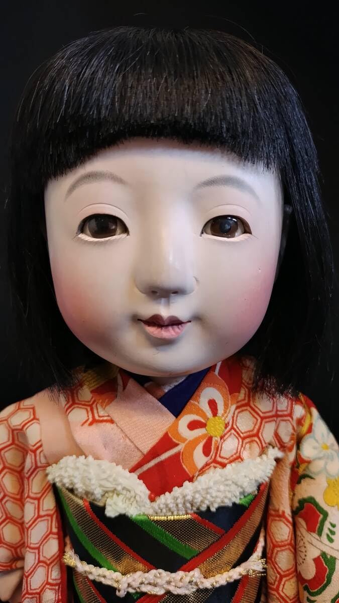 市松人形⑨ 明治初期 アンティーク ヴィンテージ レトロ 日本人形 着物