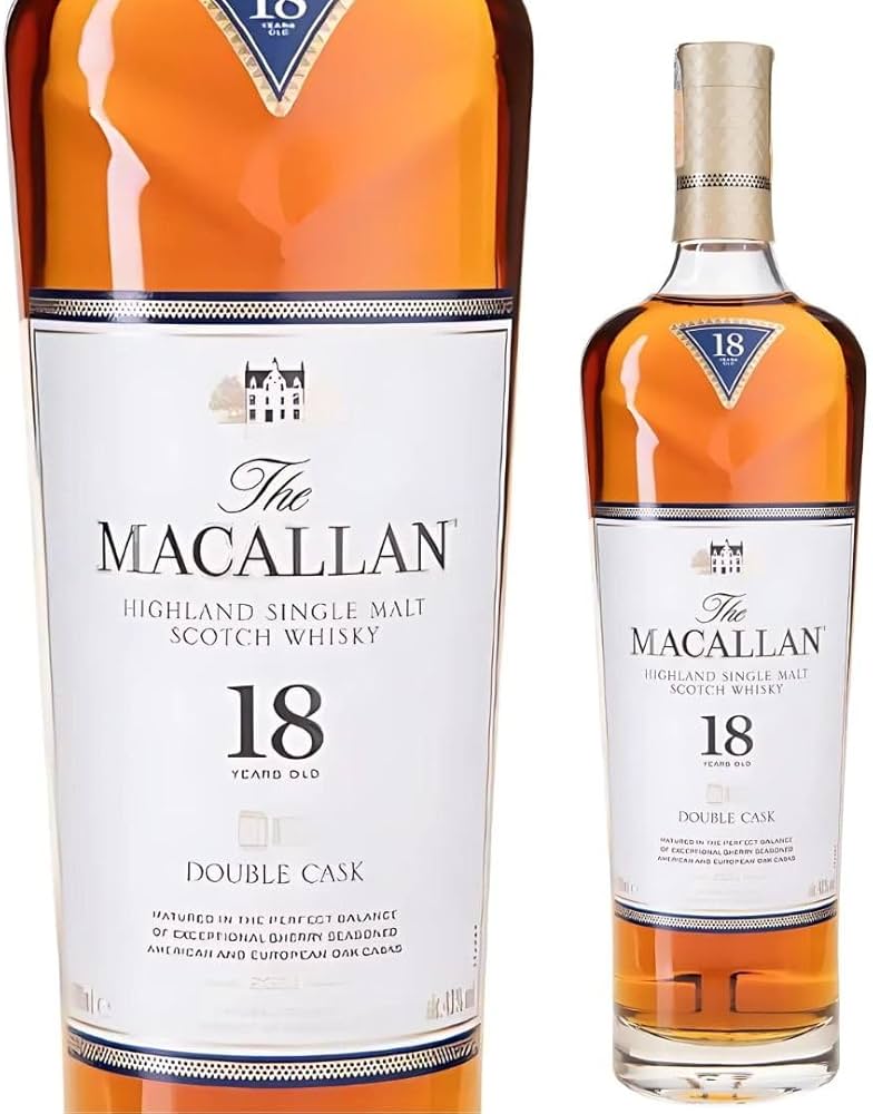 Amazon.co.jp: 正規品ザ・マッカランダブルカスク 43度 18年700ml