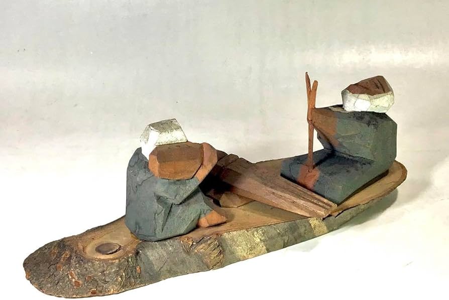 Amazon.co.jp: 玩具 戦前 農民 風俗 木彫り 人形 郷土玩具 農民美術