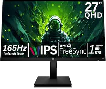 Amazon.com: HP X27q 27 Inch QHD Gaming Computer Monitor 165Hz IPS