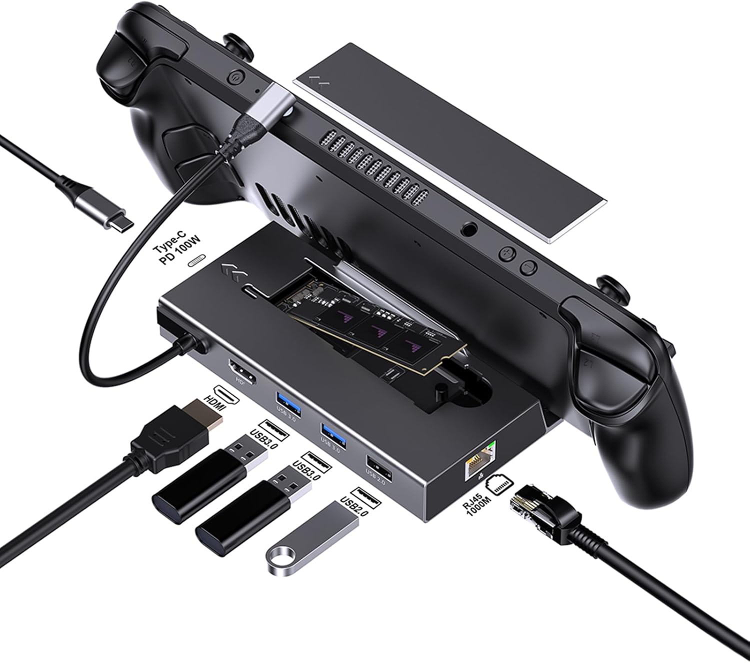 plugable 7-in-1 usb-c ドッキングステーション 4K Amazon.com