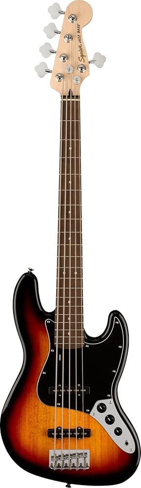 Squier Affinity Series 5 cordas Jazz Bass, 3 cores Sunburst