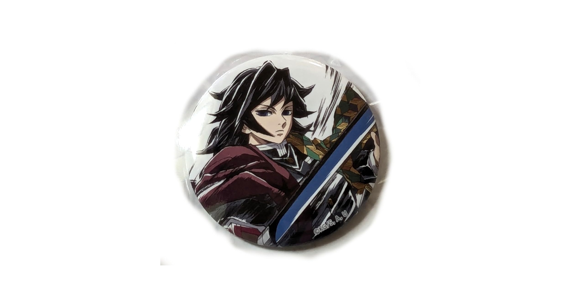 鬼滅の刃 コミケ105幕間画集表紙webshopくじ義勇実弥箔押し缶バッジ 鬼