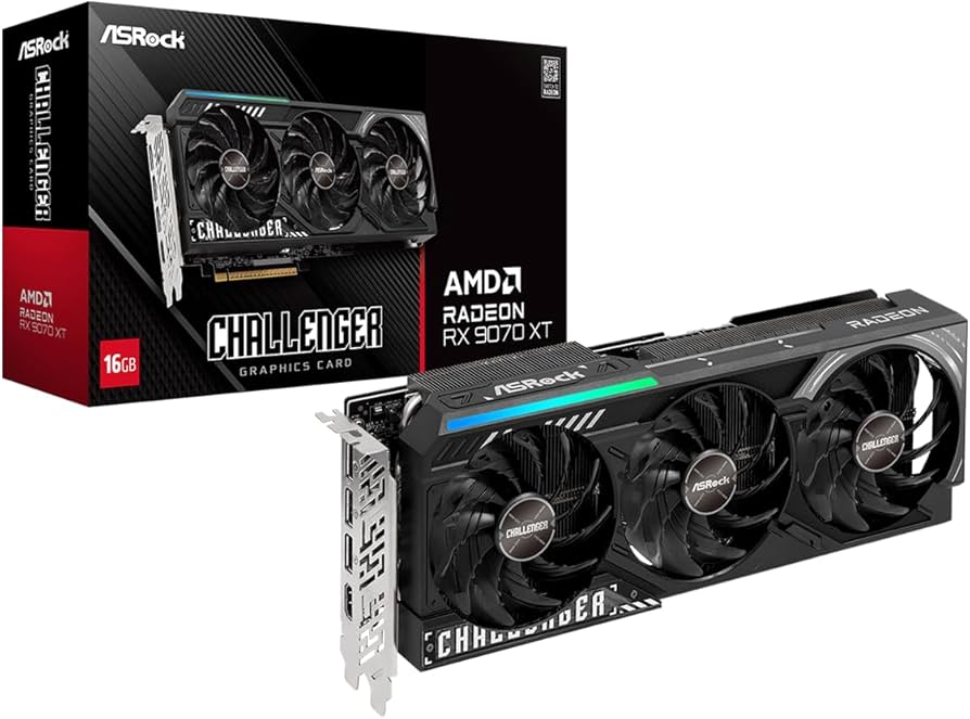Amazon.com: ASRock Radeon RX 9070 XT Challenger 16GB OC Graphics