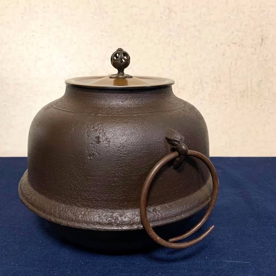 風炉 茶釜 電熱器 唐銅朝鮮風炉釜 野々田製電熱器 敷板 茶道具 お点前道具