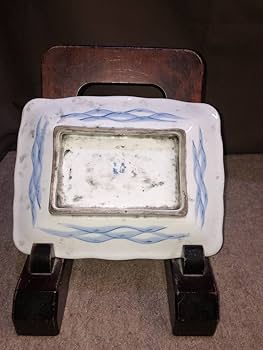 AKa5771古地図天保年製陶器製オイルランプ高さ約55．5cm