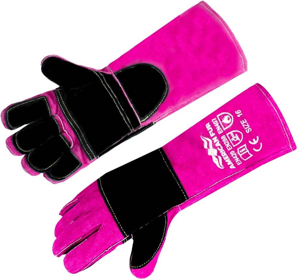 Amazon.com : AMERICAN FUR Welding/BBQ Leather Gloves 16 Inches,932