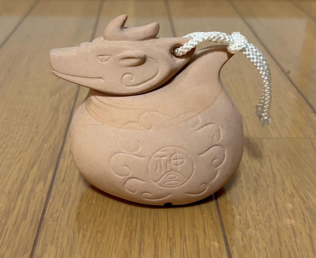 伊勢神宮 五十鈴 土鈴 干支置物 御守 十二支揃い 縁起おまけ一体 陶器 伊勢