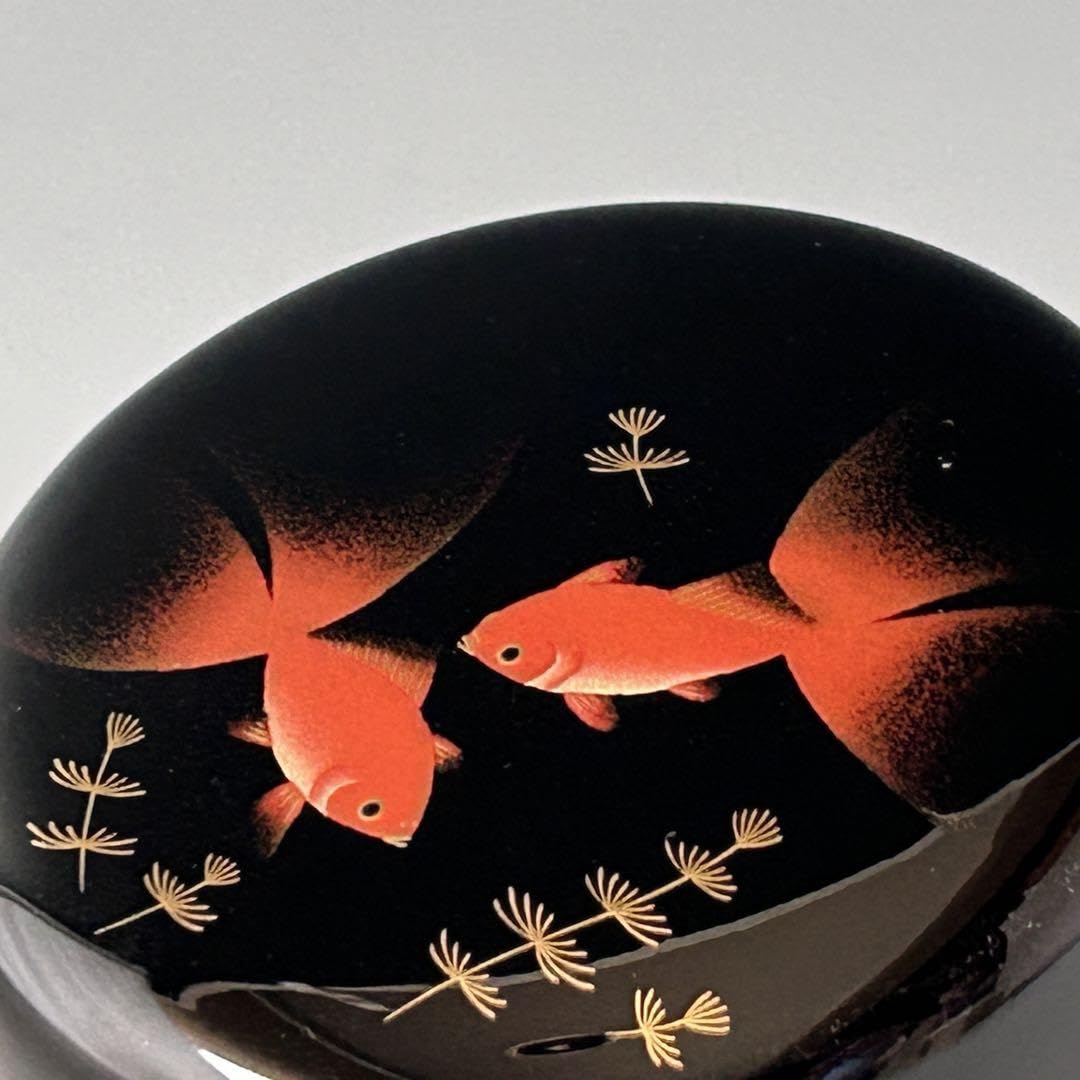 雪蒔絵 棗 竹仙造 桜 雪 螺鈿細工 茶道具 共箱(蓋なし) 雪蒔絵