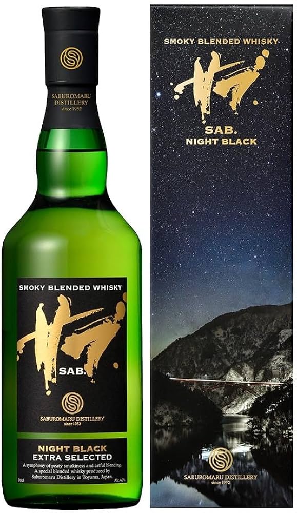 Amazon.co.jp: 若鶴酒造 三郎丸蒸留所 ウイスキー SAB. NIGHT BLACK 46
