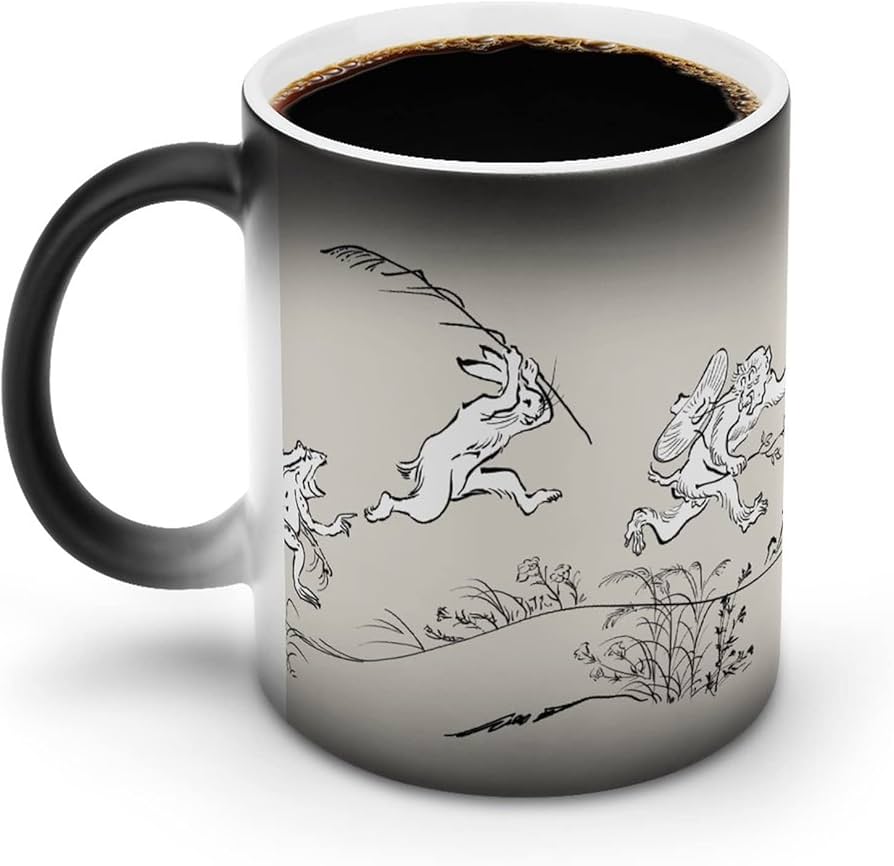Amazon.co.jp: 鳥獣戯画 マグカップ 変色カップ コーヒーカップ