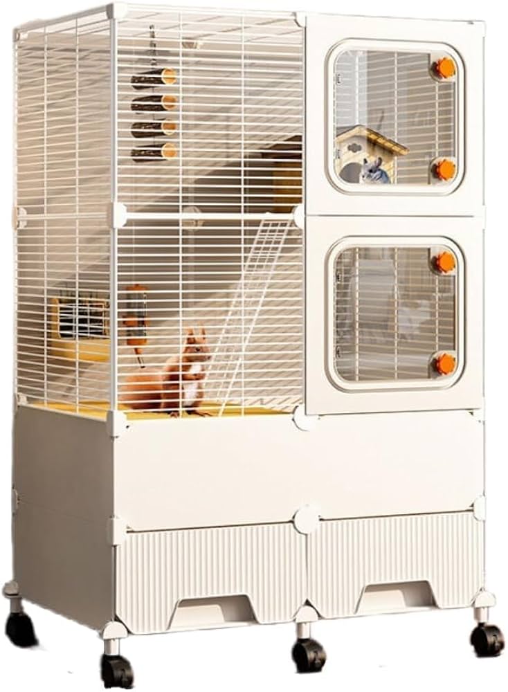 Amazon | LPYROSE チンチラケージ 大型 3 段 金属製 小動物リス