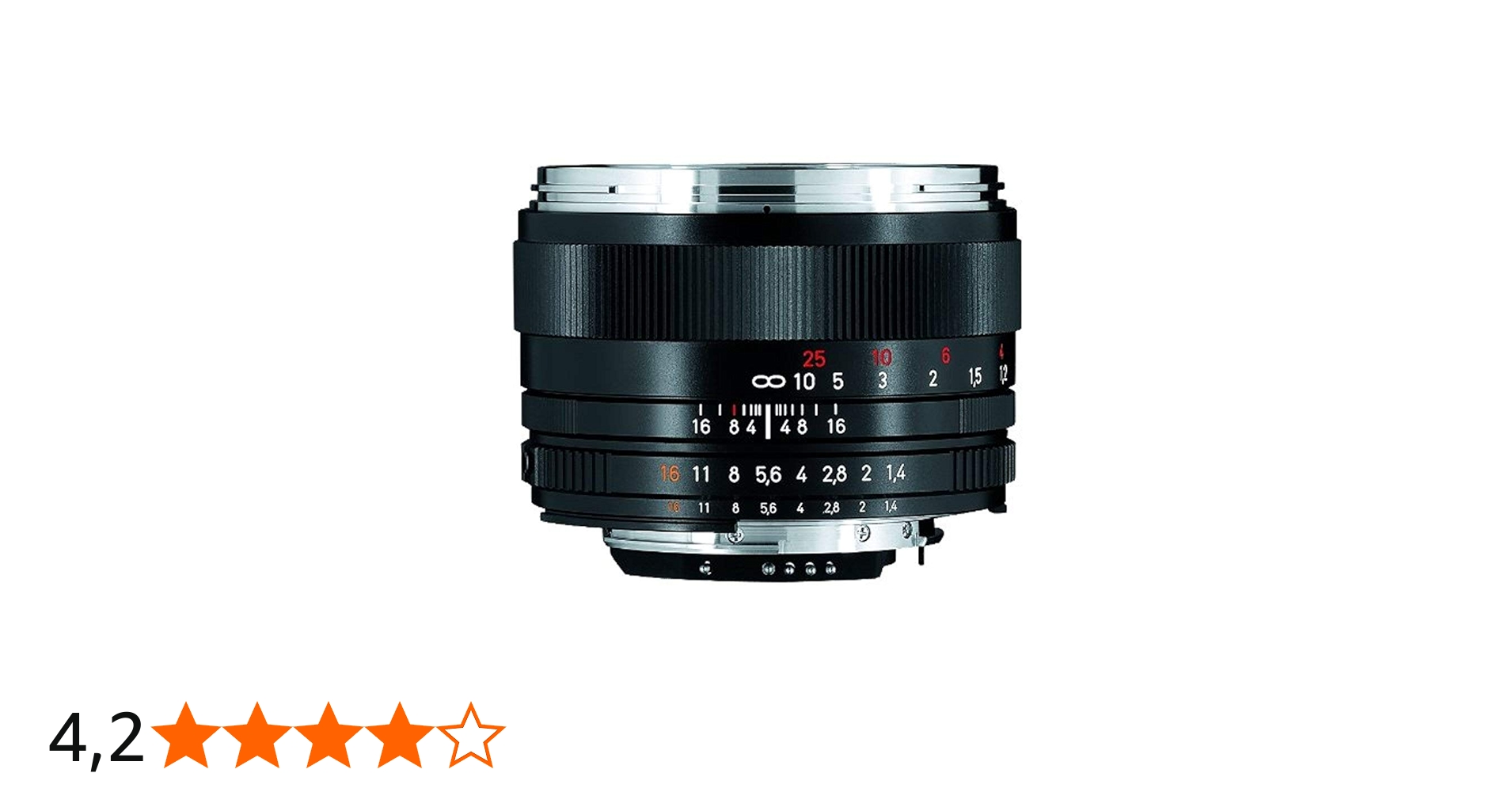 Carl Zeiss 1767-825 Planar T* 1,4/50 mm Parasoleil inclus ZF,2