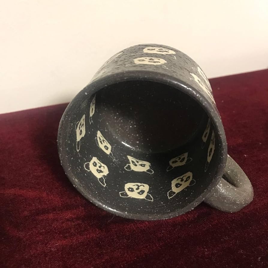 Amazon.co.jp: パンダマグカップ 黒 水野智路 練り込み 瀬戸焼