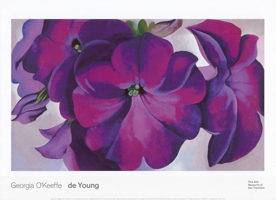 Amazon.com: Georgia O'Keeffe Petunias 1925 Art Print Poster