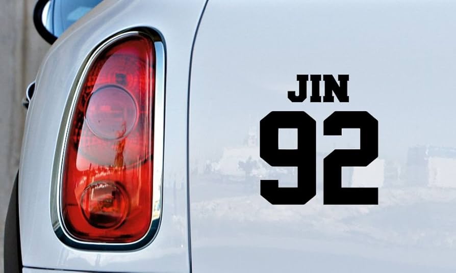 Amazon.co.jp: BTS Jin 92 Jersey車ビニールステッカーデカール