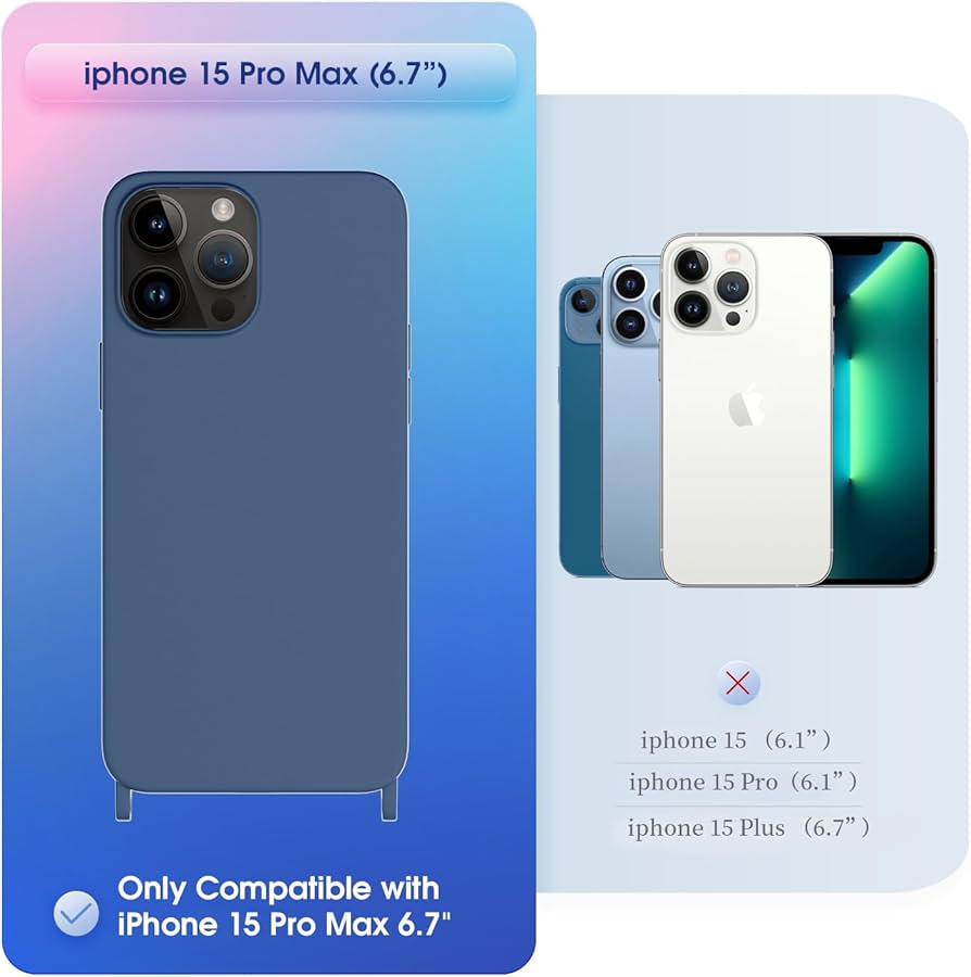 Amazon.com: VooDirop Crossbody Case for iPhone 15 Pro Max with