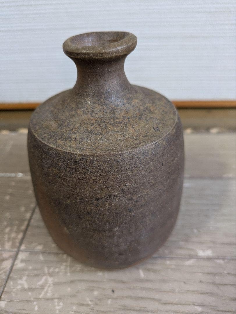 希少作☆森岡成好☆とくり（南蛮窯変徳利）☆共箱☆緋色 希少作☆森岡