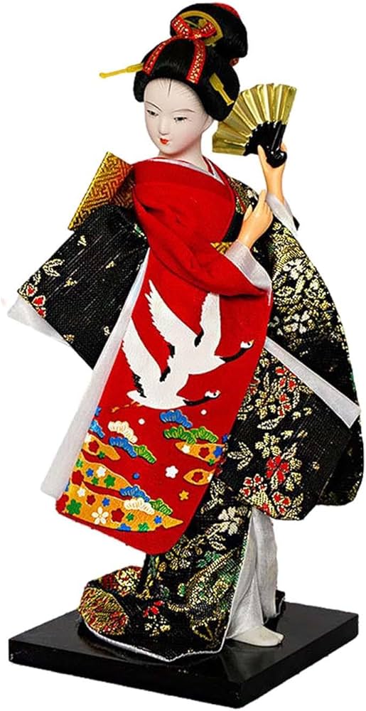 Amazon.co.jp: 25cm 芸者着物人形 和風ドール 装飾 伝統日本文化