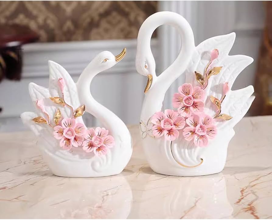 Amazon.co.jp: JAnjiaLxY 白鳥オブジェ オーナメント スワン 動物の