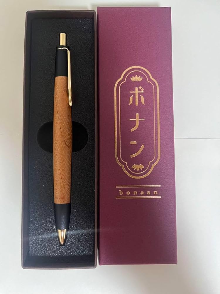 Amazon.co.jp: 野原工芸似 ボナンペン 欅シャーペン 真鍮金具 蜜蝋